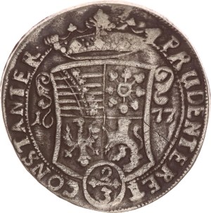 Johann Ernst, 2/3 taler, Weimar, Inner circle on both sides,1677