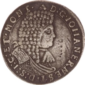 Johann Ernst, 2/3 taler, Weimar, Inner circle on both sides,1677