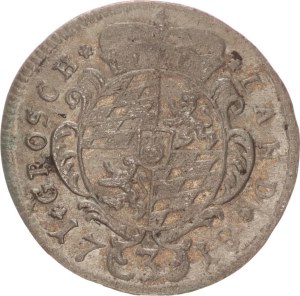 Maximilian II. Joseph, 3 kreuzer,1718