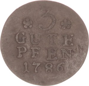 Friedrich II., 3 gute pfennig, A,1786