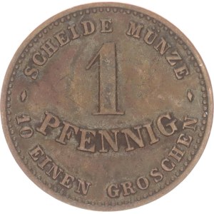 Ernst II., 1 pfennig, B,1868