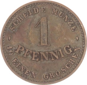Ernst II., 1 pfennig, B,1868