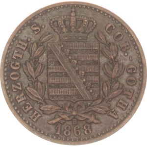 Ernst II., 1 pfennig, B,1868