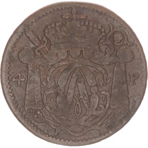 Clemens August von Bayern, 4 pfennig,1743