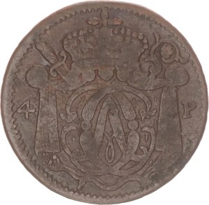 Clemens August von Bayern, 4 pfennig,1743