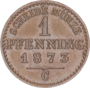 Wilhelm I., 1 pfennig, C,1873