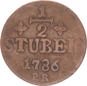 Karl Theodor, 1/2 stüber, PR,1786