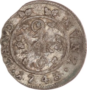 Karl Theodor, 2 kreuzer,1743