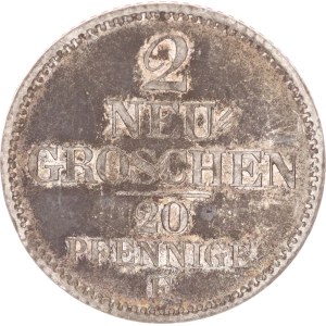Friedrich August II., 2 neugroschen, F,1852