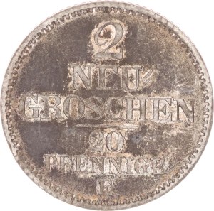 Friedrich August II., 2 neugroschen, F,1852