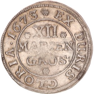 Johann Friedrich, 12 mariengroschen, Hannover,1673