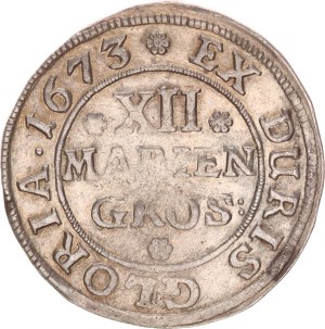 Johann Friedrich, 12 mariengroschen, Hannover,1673
