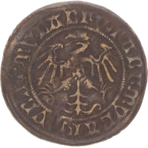 Rechenpfennig, Eagle / Monogram IHS,14-15. cent.