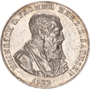 Silver medal, 300th Anniversary of the Reformation in Saxony, 20mm,1839