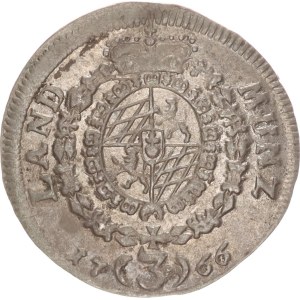 Maximilian III. Joseph, 3 kreuzer,1766