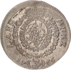 Maximilian III. Joseph, 3 kreuzer,1766
