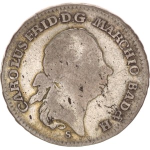 Karl Friedrich, 20 kreuzer, R!,1763