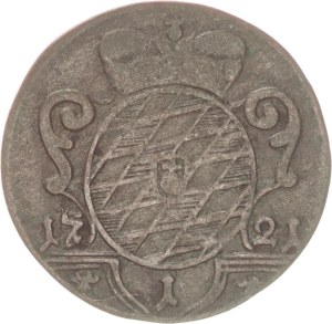 Maximilian II. Emanuel, 1 kreuzer, R!,1721