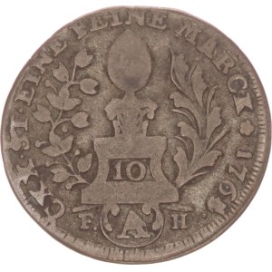 mit titel Franz I., 10 kreuzer, FH,1765/1764