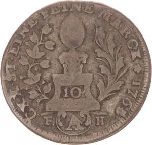 mit titel Franz I., 10 kreuzer, FH,1765/1764