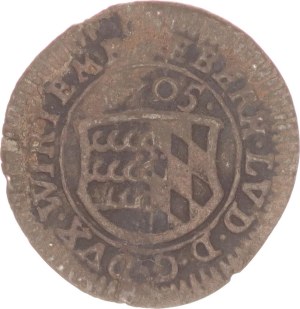 Eberhard Ludwig, 1 kreuzer, Stuttgart,1705