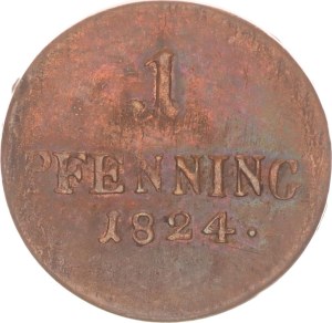 Maximilian I. Joseph, 1 pfennig,1824