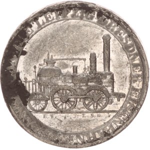 Tin medal, Eöffnung der Leipzig-Dresdner Eisenbachn, 26mm,1839