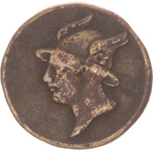 Whist token, 1850s Mercury / Aufmerksam, Rare!,