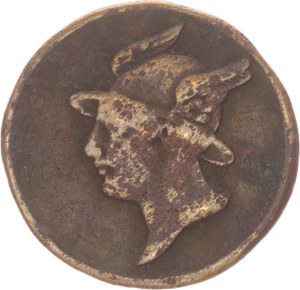 Whist token, 1850s Mercury / Aufmerksam, Rare!,