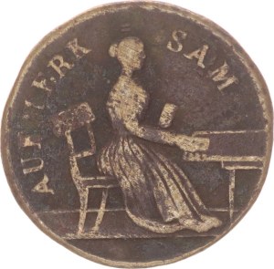 Whist token, 1850s Mercury / Aufmerksam, Rare!,