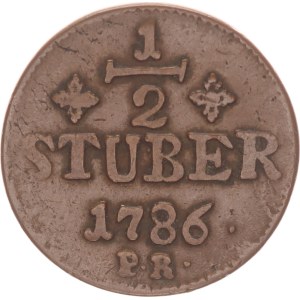Karl Theodor, 1/2 stüber, PR,1786