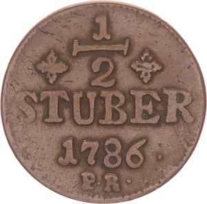 Karl Theodor, 1/2 stüber, PR,1786