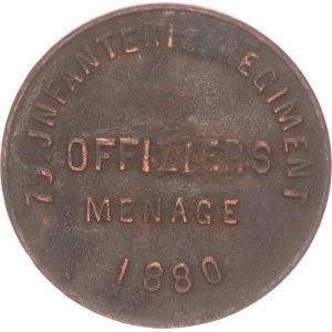 kantinengeld, 75. Infanterie Regiment Offiziers-Menage,1880