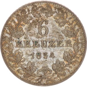 6 kreuzer,1854