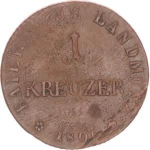 Maximilian I. Joseph, 1 kreuzer, Hall, for Tirol,1806