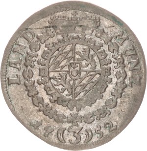 Maximilian III. Joseph, 3 kreuzer,1752