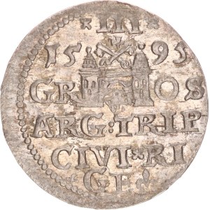 Sigismund III., groschen, Riga,1595