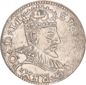 Sigismund III., 3 groschen, Riga, surface hairlines,1590