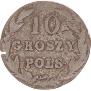Alexander I., 10 groszy 1828 FH, test cut,1828
