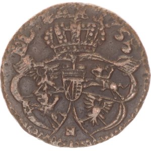 August III., groschen, H, Guben/Grünthal,1755