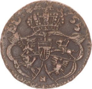 August III., groschen, H, Guben/Grünthal,1755