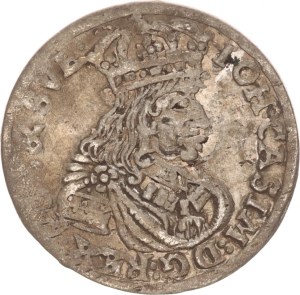 Johann II. Casimir, 6 groschen, TT, Bromberg,1662