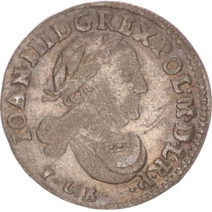 Johann III. Sobieski, 6 groschen, TLB, Bromberg, nice for the type!,1683