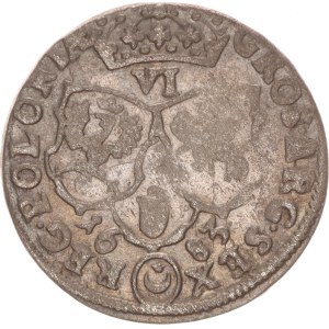 Johann III. Sobieski, 6 groschen, TLB, Bromberg, nice for the type!,1683