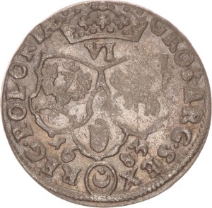 Johann III. Sobieski, 6 groschen, TLB, Bromberg, nice for the type!,1683