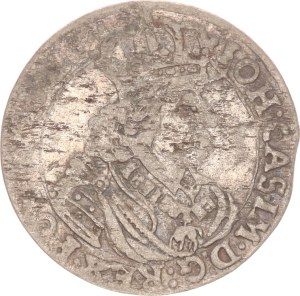 Johann II. Casimir, 6 groschen, TT, Bromberg,1661