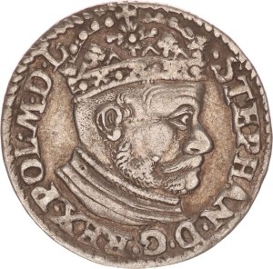 Stephan Bathory, 3 groschen, Olkusz,1581