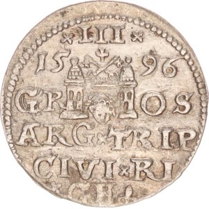 Sigismund III., 3 groschen, Riga,1596