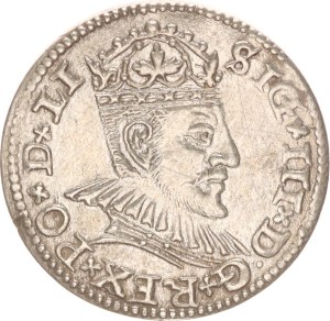 Sigismund III., 3 groschen, Riga, hairlines,1590