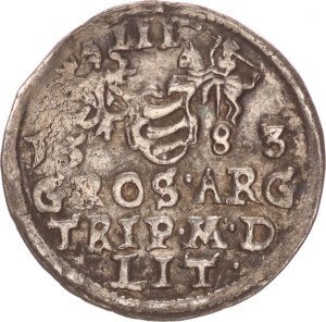 Stephan Bathory, 3 groschen, Vilnius,1583